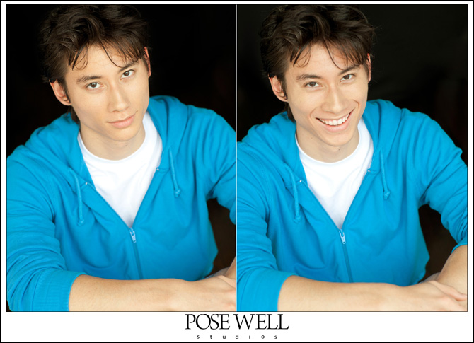 Headshots and comp card shots for Chris by Agnes Lopez for Pose Well Studios