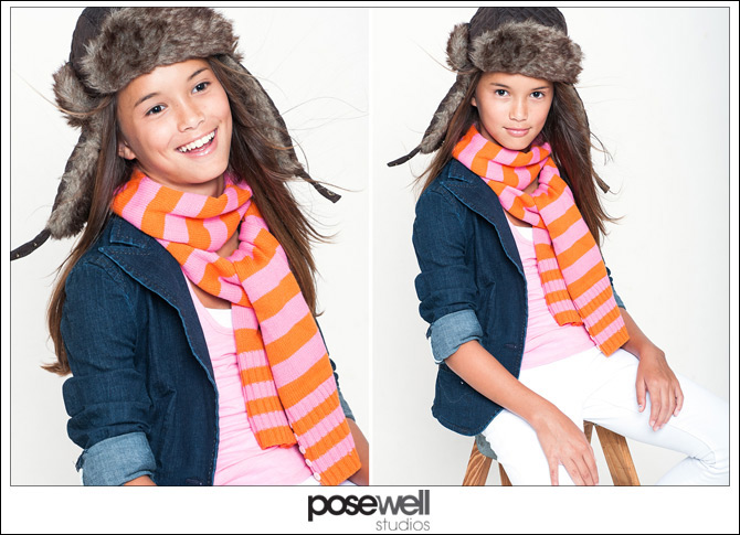 Comp card shoot with child model Emily by Agnes Lopez for POSE WELL Studios Jacksonville FL