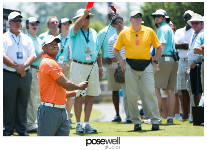Tiger Woods teeing off at The Players Championship by Agnes Lopez