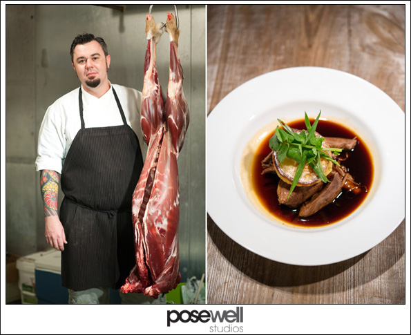 Chef Brian Siebenschuh of Restaurant Orsay and his Intuition Ale-braised venison, hoecakes