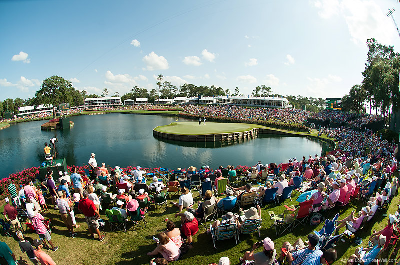 Picture of the 17th green on Sunday at TPC Sawgrass from THE PLAYERS 2013 by Agnes Lopez