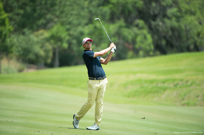 Adam Scott hitting a shot at TPC Sawgrass from THE PLAYERS 2013 by Agnes Lopez