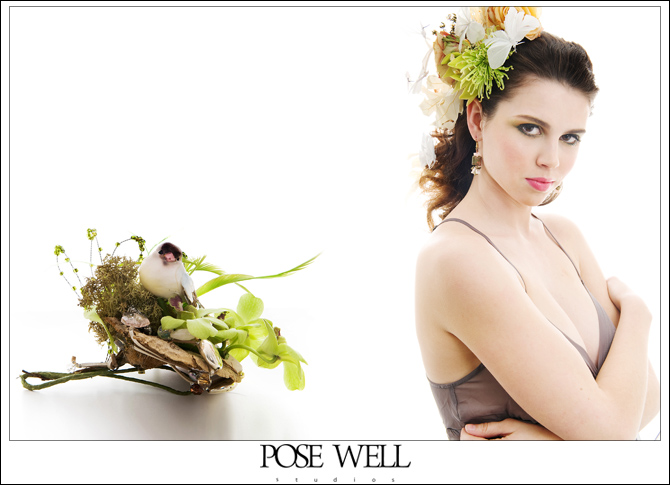 Custom headpiece shoot by Agnes Lopez for POSE WELL Studios