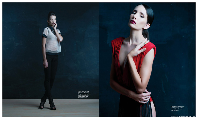 In With the Bold fashion editorial for Jacksonville Magazine January 2014 by Agnes Lopez