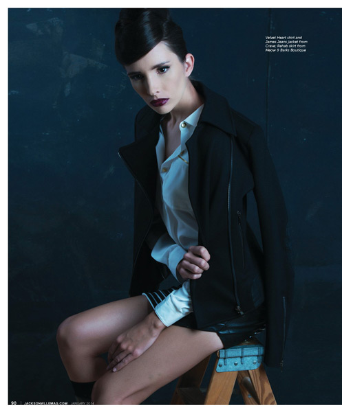 In With the Bold fashion editorial for Jacksonville Magazine January 2014 by Agnes Lopez