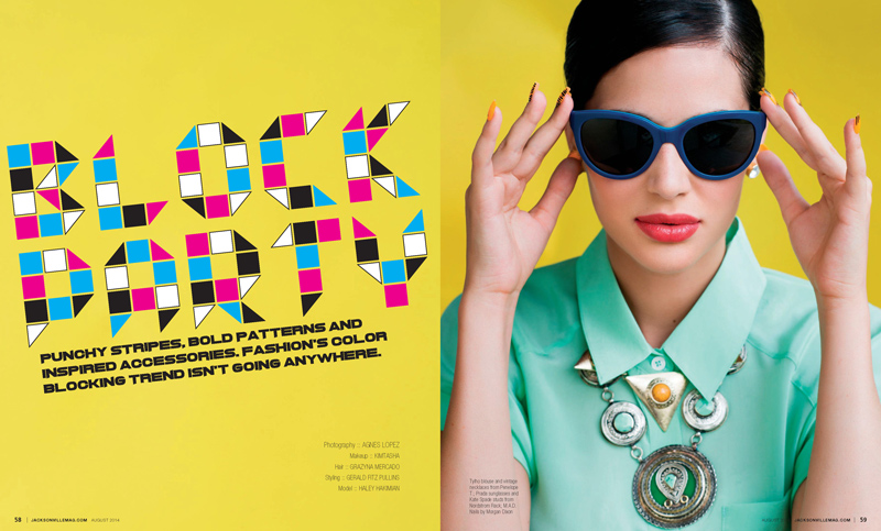 Block Party fashion editorial by Agnes Lopez for the 2014 August issue of Jacksonville Magazine