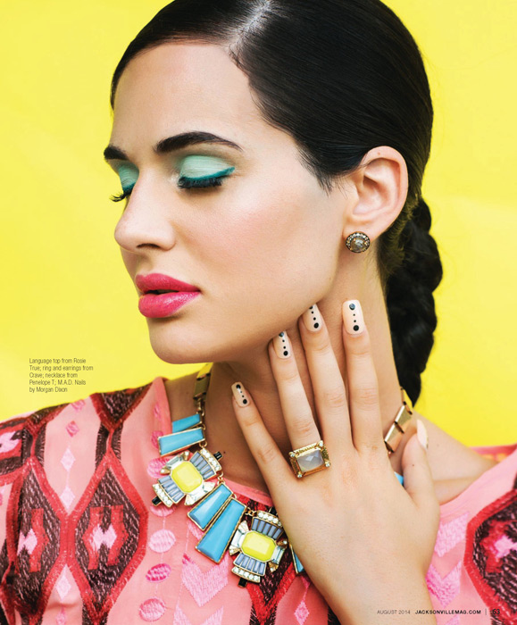 Block Party fashion editorial by Agnes Lopez for the 2014 August issue of Jacksonville Magazine