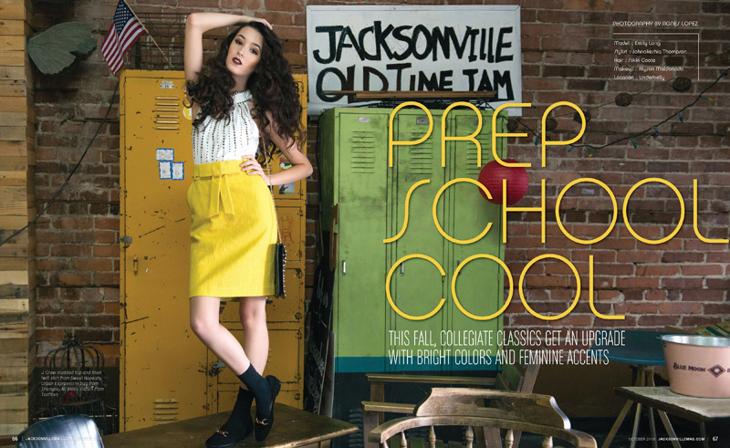 Prep School Cool fashion editorial for Jacksonville Magazine - October 2013 by Agnes Lopez