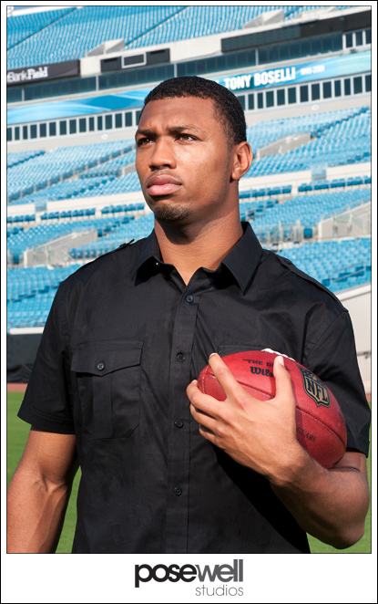 Portrait of NFL Jaguars Wide Receiver Laurent Robinson by Agnes Lopez for Jacksonville Magazine
