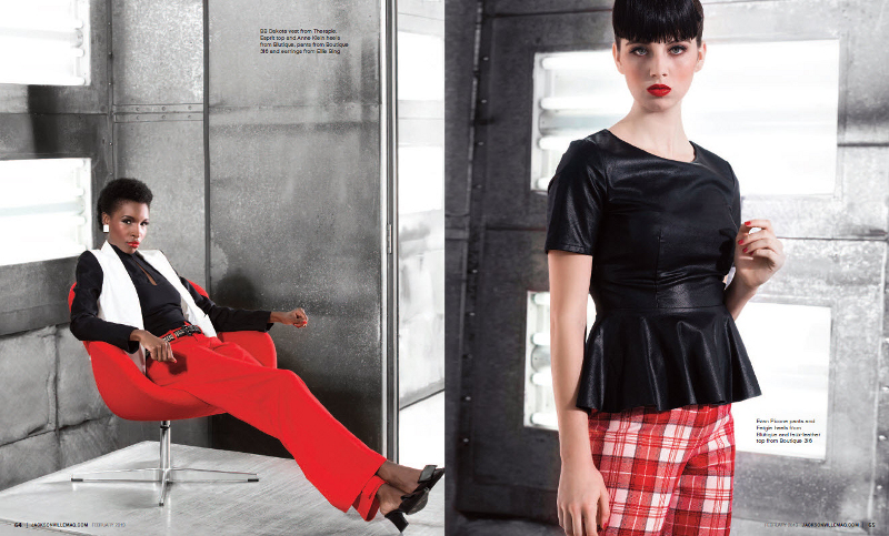 Seeing Red fashion editorial for Jacksonville Magazine's February 2013 issue by Agnes Lopez