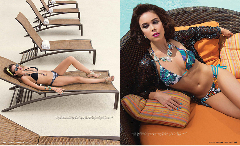 Summer Splash swimsuit editorial for Jacksonville Magazine June 2014 by Agnes Lopez